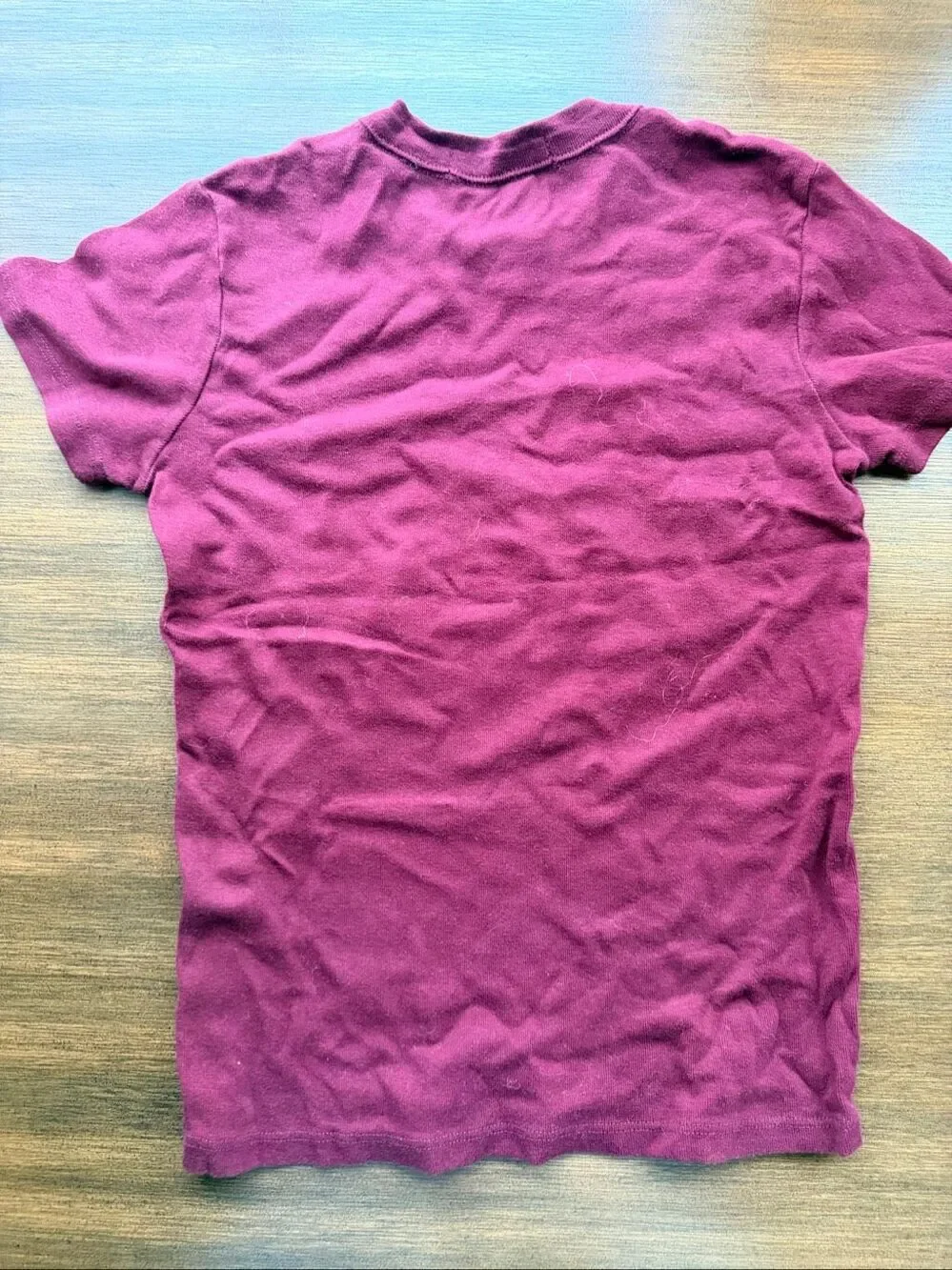 Brandy Melville Erica Oversized Crewneck T-Shirt Short Sleeve Wine Burgundy OS